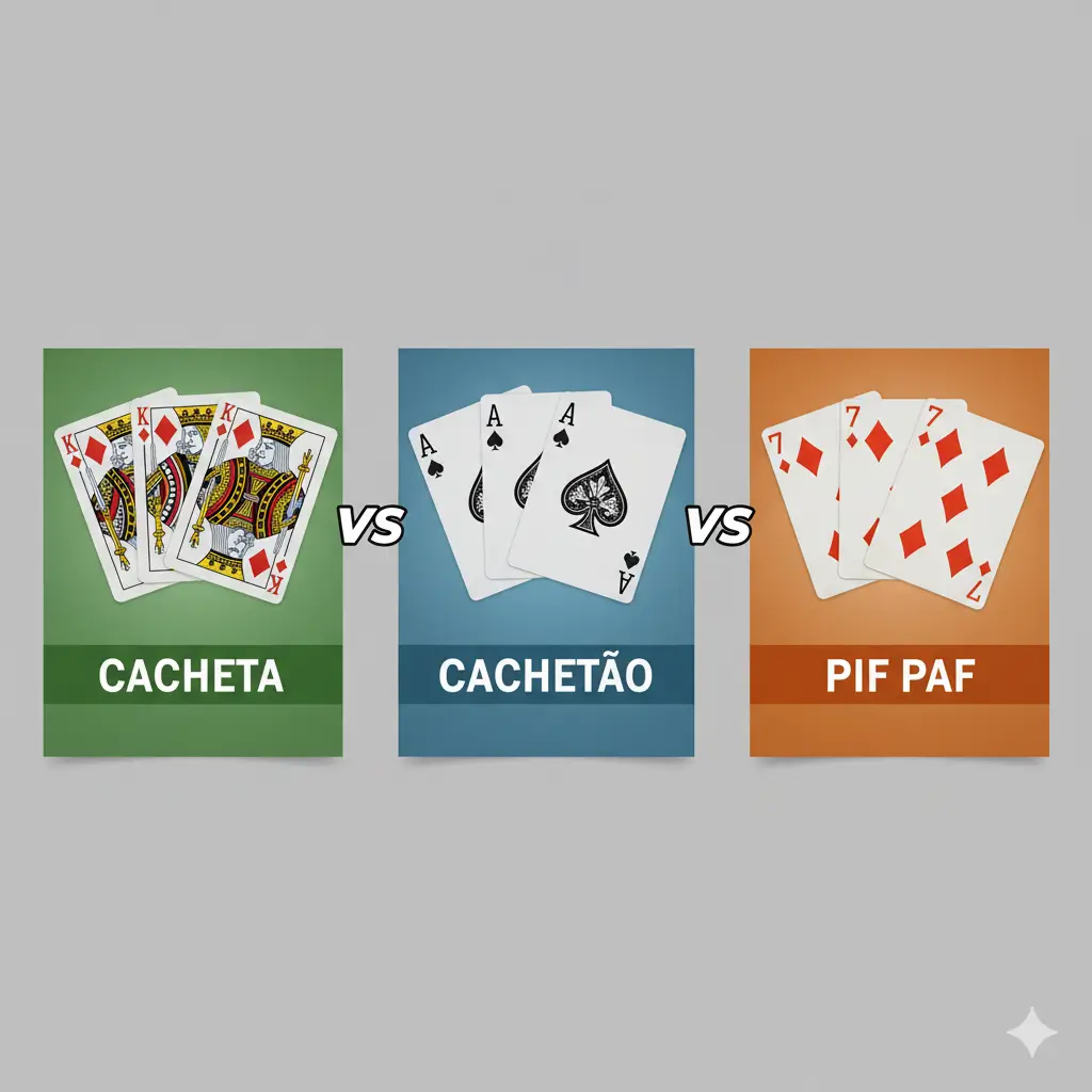 Cacheta, Pife ou Cachetão? Descubra de Uma Vez a Diferença Entre os 3 Jogos